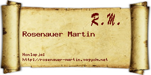 Rosenauer Martin névjegykártya